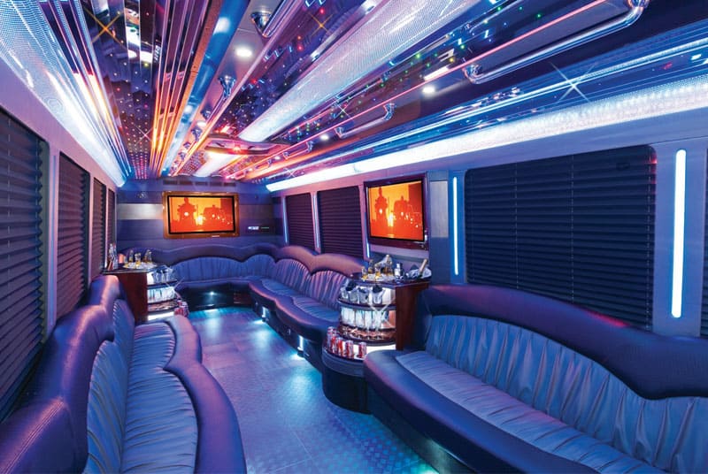 Sacramento 20 Passenger Party Bus Interior
