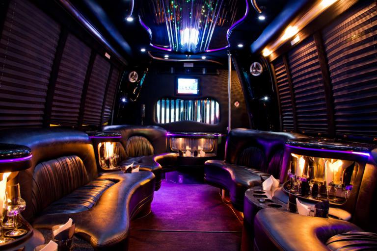 Roseville 22 Passenger Party Bus Interior