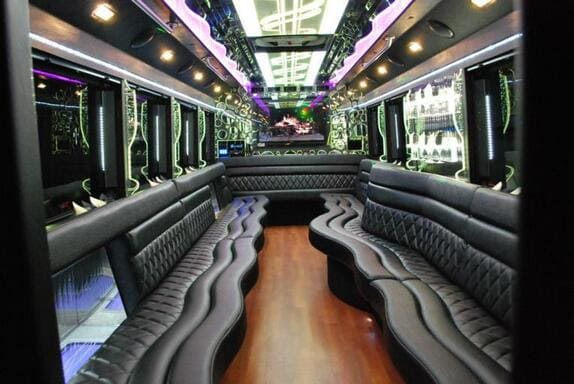 Roseville 25 Passenger Limo bus Interior