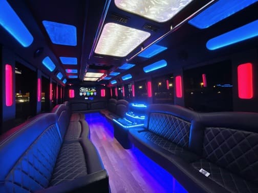 North Las Vegas 35 Passenger Party Bus Interior