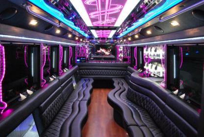 Sunrise Manor 50 Passenger Party Bus Interior